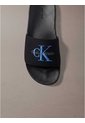 Sandalias Negro Contorneadas De Lona Con Logo Calvin Klein de Calvin Klein