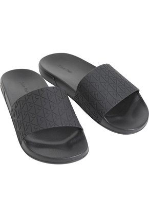Sandalias Negro Slide De Piscina En Jacquard Calvin Klein