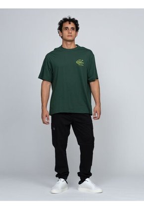 Camiseta Verde Con Gráfico De Monograma Calvin Klein Calvin Klein