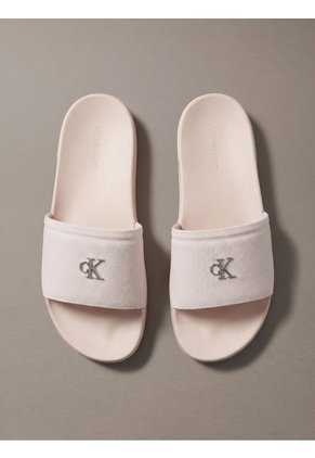 Sandalias Blanco De Tela Calvin Klein