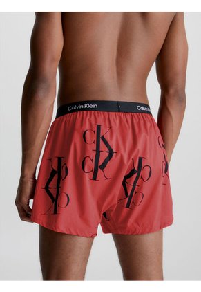Bóxer Rojo De Algodón Con Estampado Calvin Klein