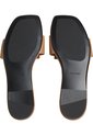 Sandalias Chocolate Planas Cuadradas Con Emblema Calvin Klein de Calvin Klein