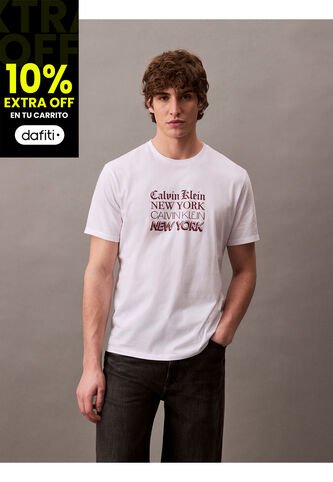 Camiseta Blanca Classic Crewneck Calvin Klein Calvin Klein