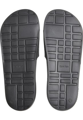 Sandalias Negro Slide De Piscina En Jacquard Calvin Klein