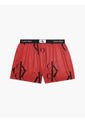 Bóxer Rojo De Algodón Con Estampado Calvin Klein de Calvin Klein
