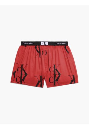 Bóxer Rojo De Algodón Con Estampado Calvin Klein