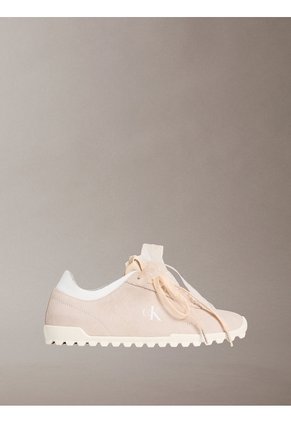 Tenis Blanco Runner De Perfil Bajo Con Lazos Calvin Klein