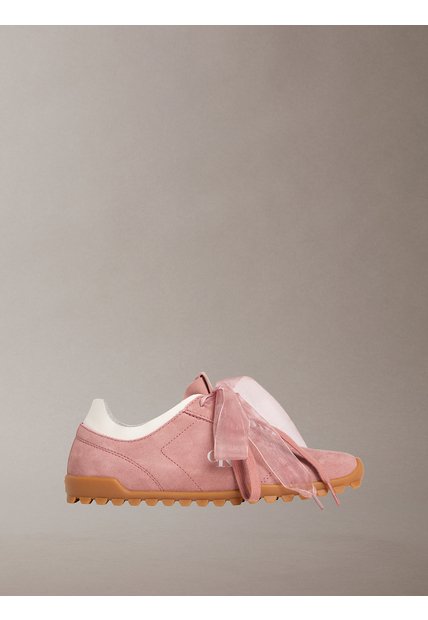 Tenis Rosa Runner De Perfil Bajo Con Lazos Calvin Klein