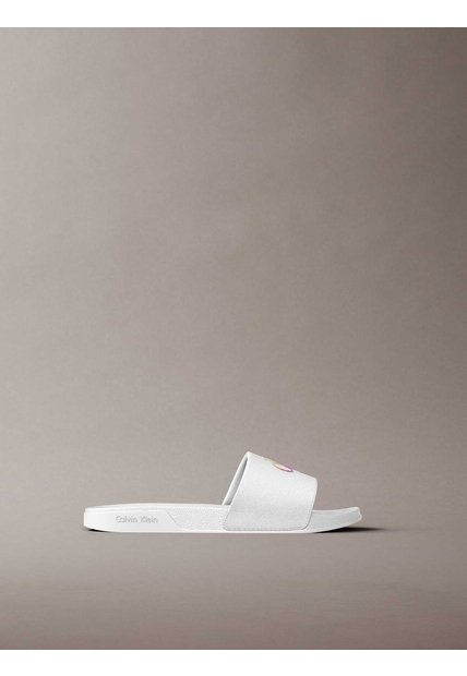 Sandalias Blanco Essential Slide Pride Calvin Klein