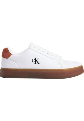 Tenis Blanco Classic De Corte Bajo En Cuero Calvin Klein