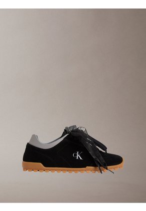 Tenis Negro Runner De Perfil Bajo Con Lazos Calvin Klein