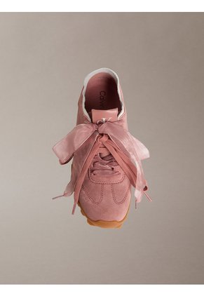 Tenis Rosa Runner De Perfil Bajo Con Lazos Calvin Klein