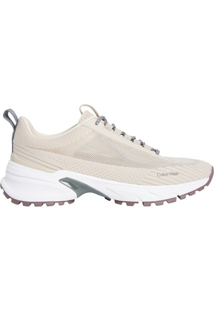 Tenis Beige Hike Runner Con Cordones Calvin Klein