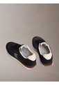 Tenis Negro Retro Runner Con Mix De Texturas Calvin Klein de Calvin Klein
