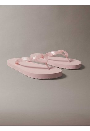 Sandalias Rosa Flip Flop En Tono Metálico Calvin Klein