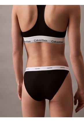 Pantys Negro Clásicas - Cotton Strech Rib Calvin Klein