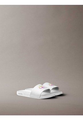 Sandalias Blanco Essential Slide Pride Calvin Klein