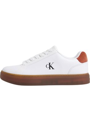 Tenis Blanco Classic De Corte Bajo En Cuero Calvin Klein