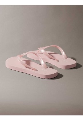 Sandalias Rosa Flip Flop En Tono Metálico Calvin Klein