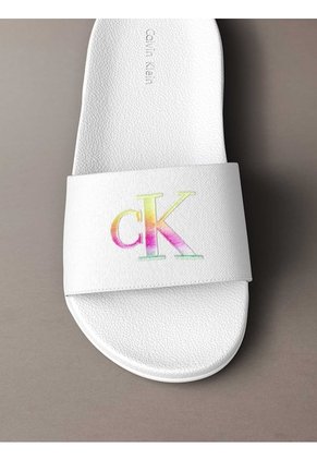 Sandalias Blanco Essential Slide Pride Calvin Klein