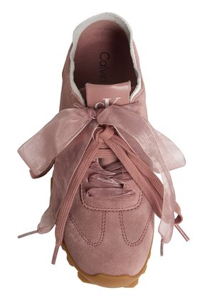 Tenis Rosa Runner De Perfil Bajo Con Lazos Calvin Klein