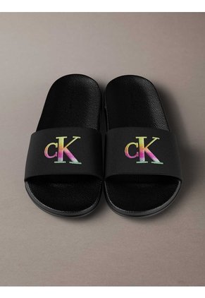Sandalias Negro Essential Slide Pride Calvin Klein