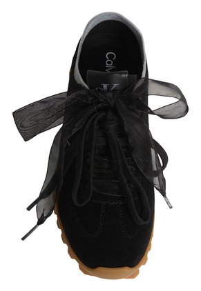 Tenis Negro Runner De Perfil Bajo Con Lazos Calvin Klein