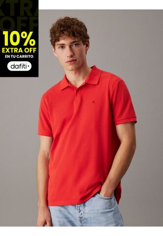 Polo Rojo Clásico De Piqué De Algodón Calvin Klein Calvin Klein
