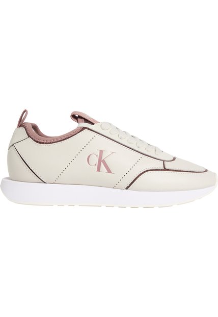 Tenis Beige Retro Runner Calvin Klein