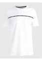 Camiseta Blanca Manga Corta Con Logo Tape Calvin Klein de Calvin Klein