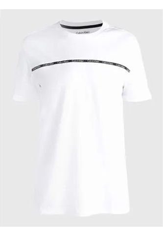 Camiseta Blanca Manga Corta Con Logo Tape Calvin Klein Calvin Klein