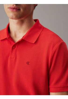 Polo Rojo Clásico De Piqué De Algodón Calvin Klein