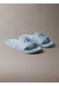 Sandalias Azul Contorneadas De Lona Con Logo Calvin Klein de Calvin Klein