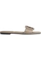 Sandalias Beige Planas Cuadradas Con Emblema Calvin Klein de Calvin Klein