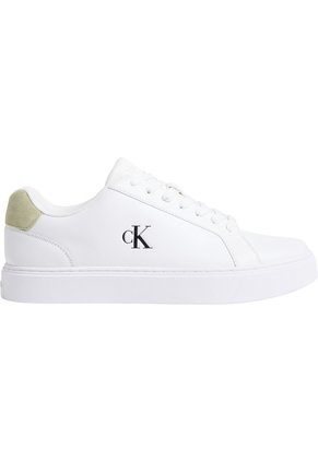 Tenis Blanco Classic De Corte Bajo En Cuero Calvin Klein