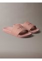 Sandalias Rosa Contorneadas De Lona Con Logo Calvin Klein de Calvin Klein