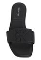 Sandalias Negro Planas Cuadradas Con Emblema Calvin Klein de Calvin Klein