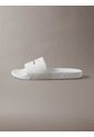 Sandalias Blanco Contorneadas De Lona Con Logo Calvin Klein de Calvin Klein