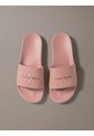 Sandalias Rosa Contorneadas De Lona Con Logo Calvin Klein de Calvin Klein