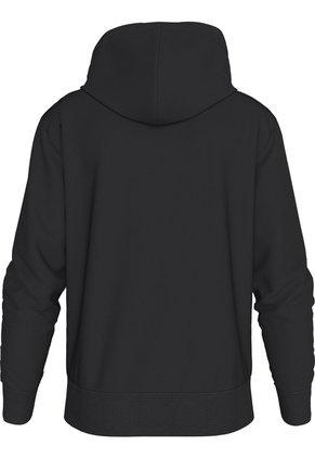 Suéter Negro Con Gorro Y Contorno Interrumpido Calvin Klein