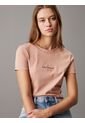 Camiseta Beige Slim Con Logotipo Tonal Calvin Klein de Calvin Klein