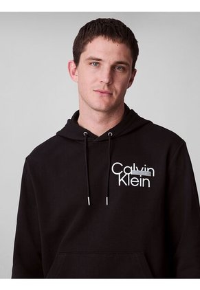 Buzo Negro Con Capota Calvin Klein