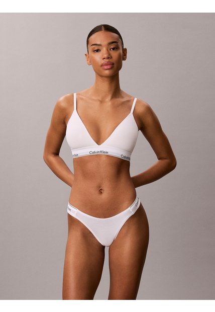 Panty Blanco Con Tiras - Icon Cotton Modal Calvin Klein
