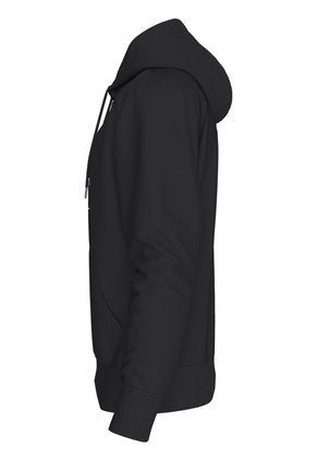 Suéter Negro Con Gorro Y Contorno Interrumpido Calvin Klein