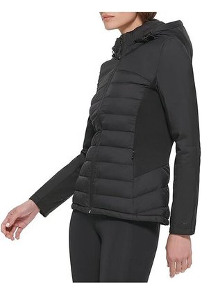 Chaqueta Negra Ligera De Técnica Mixta Calvin Klein