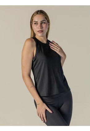 Camiseta Negra Sin Mangas De Rendimiento Icon Performance Calvin Klein