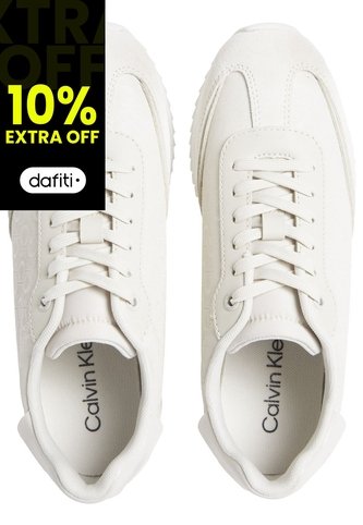 Tenis Blanco Deportivos Runner Con Monograma Calvin Klein Calvin Klein