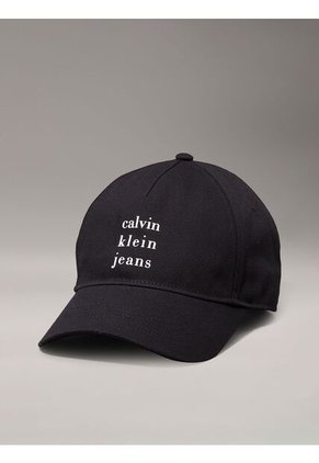 Gorra Negra Logo Graphic Print Baseball Calvin Klein