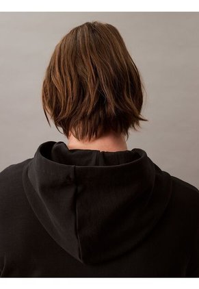 Buzo Negro Con Capota De Felpa Con Logo Estándar Calvin Klein