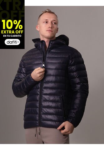 Chaqueta Azul Acolchada Con Capota Calvin Klein Calvin Klein